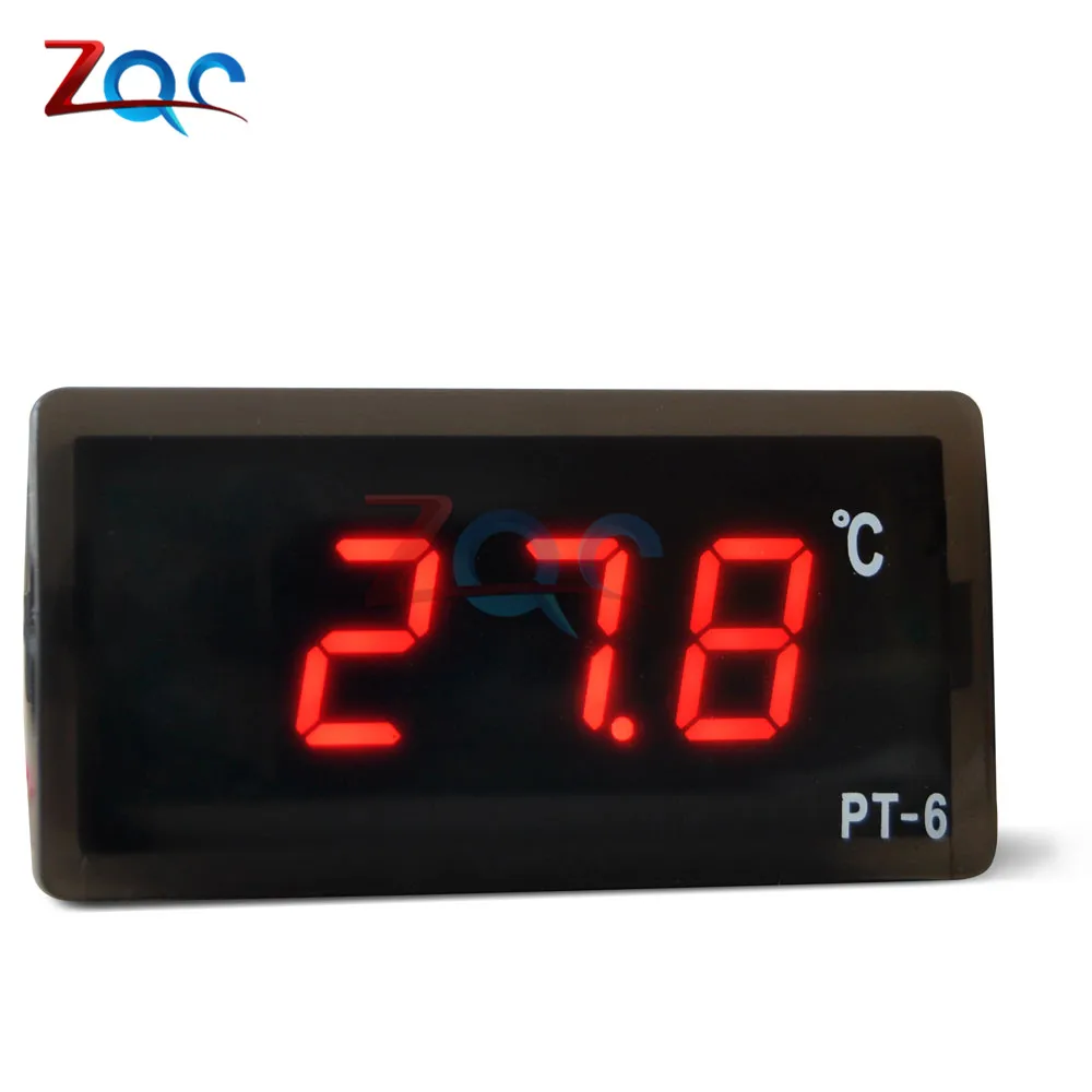 PT-6 Automotive Thermometer Digital Car Thermometer Vehicle Temperature Meter Monitor -40~110℃ with NTC Sensor