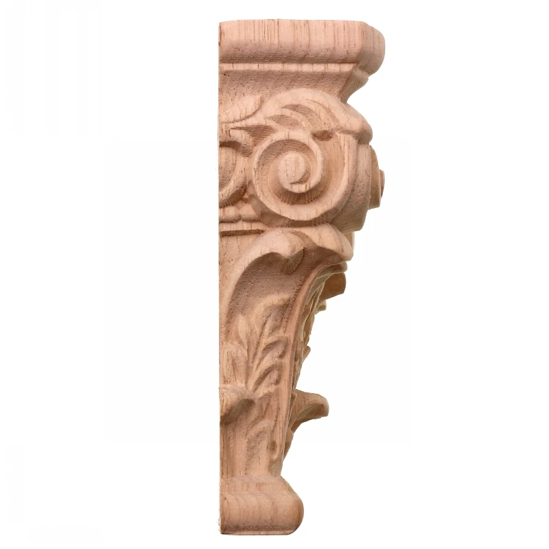 RUNBAZEF European Style Decoration Beam Toro Maas Head Unpainted Wood Carved Onlay Applique Frame For Decorative Figurines