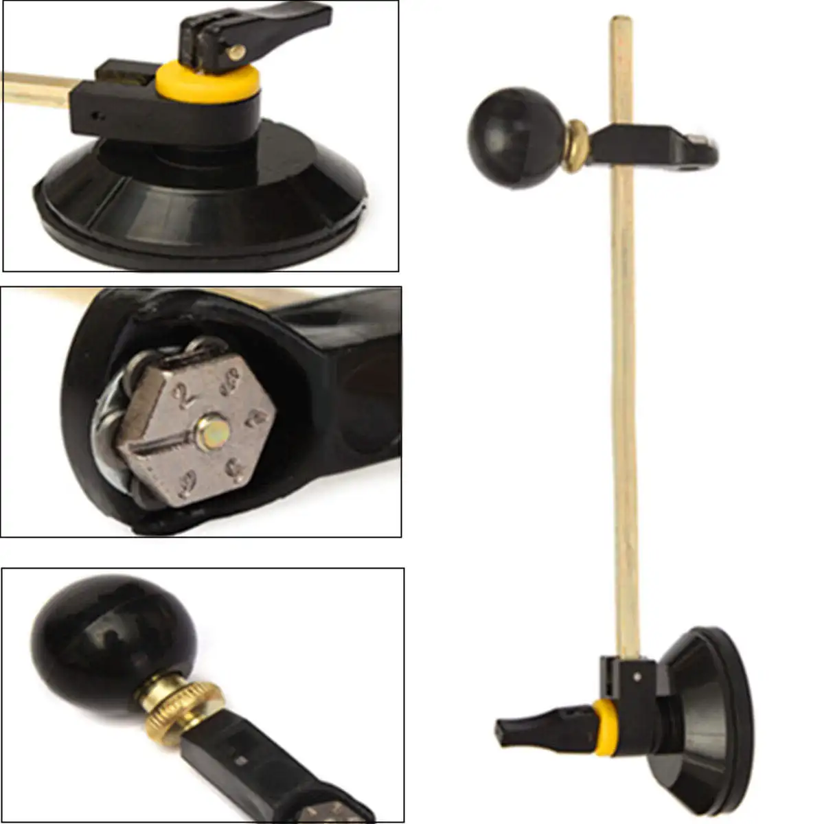 40cm Glass Compasses Glass Circular Cutter Suction Cup Black Circle Cutter tool