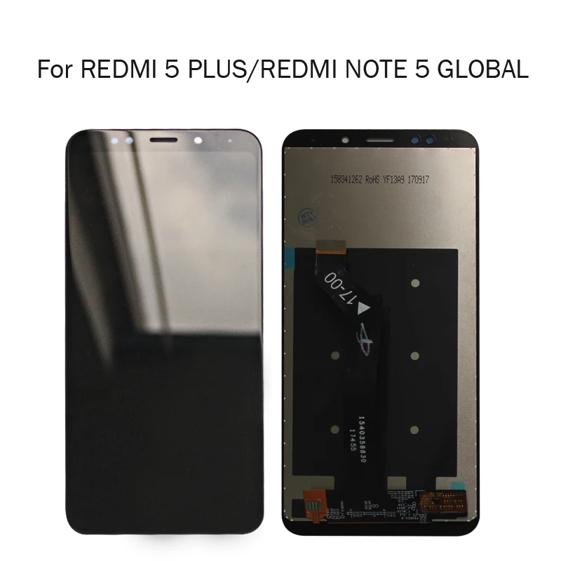 For Xiaomi Redmi 5 Plus LCD Display Digitizer + Frame 100% Original Touch LCD Screen for Redmi Note 5 Global Replacement