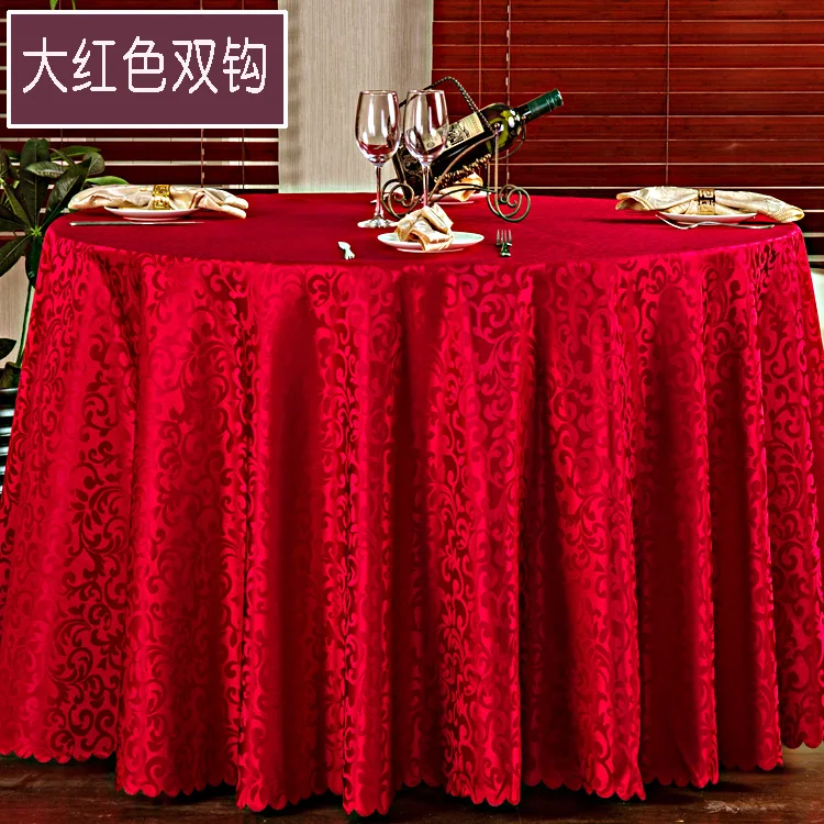 Top Round Tablecloth Fabric Polyester Tablecloths Jacquard Damask Wedding Table Cloth Gold Tablecloth Round Tablecloth For Party