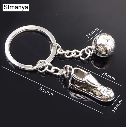 Metal Keychain New Key chain - Fashion Hot High Quality Soccer Shoes and Football Metal Car Key Ring Gift Bag Keychain