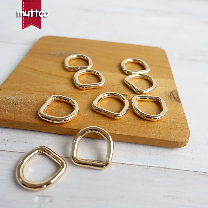 D-shaped buckle Non-Welded Dee Rings 15mm webbing strapping sewing zinc alloy metal crafts D rings plated metal buckle DK-015G