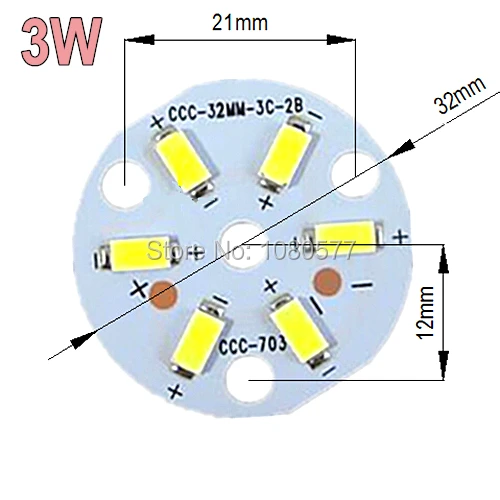 10pcs 3W 5730 SMD Lamp Panel 32mm High Brightness Led Aluminum Base Plate