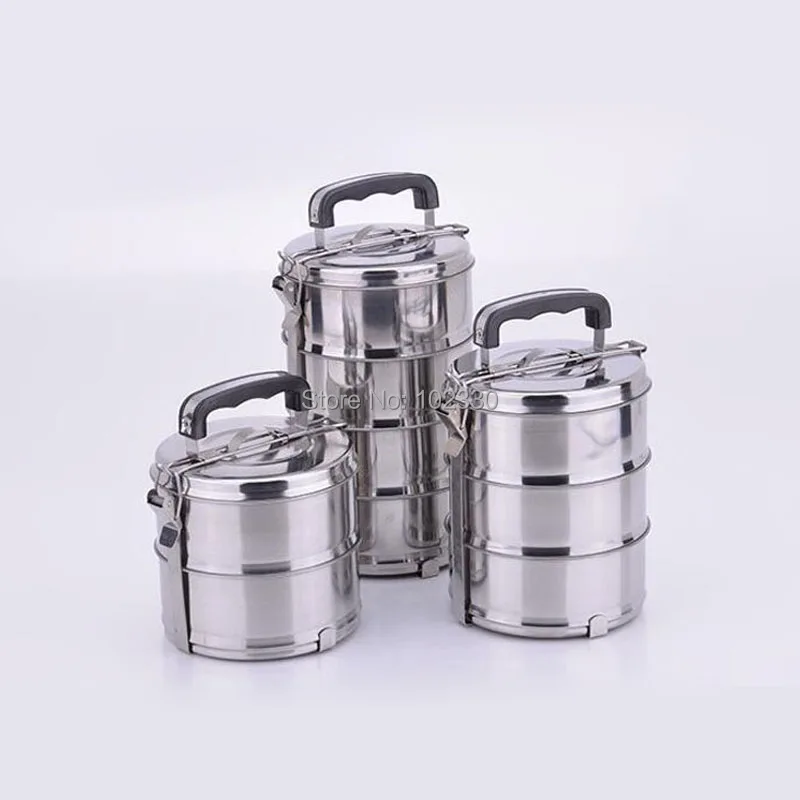 24pcs Stainless Steel Vacuum Lunch Box Round Silver Bento Jar Thermal Insulated Durable Container Many Size High Capacity