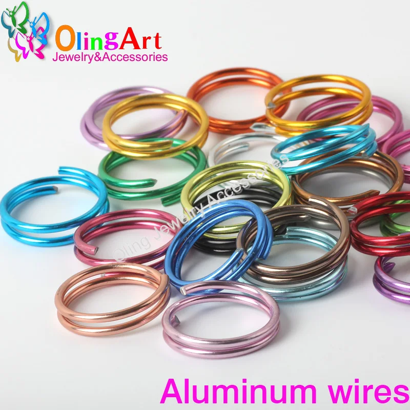 OLINGART 3M Roll Dia 1.5mm Aluminum Wire soft DIY craft versatile painted metal necklace Bracelet jewelry making