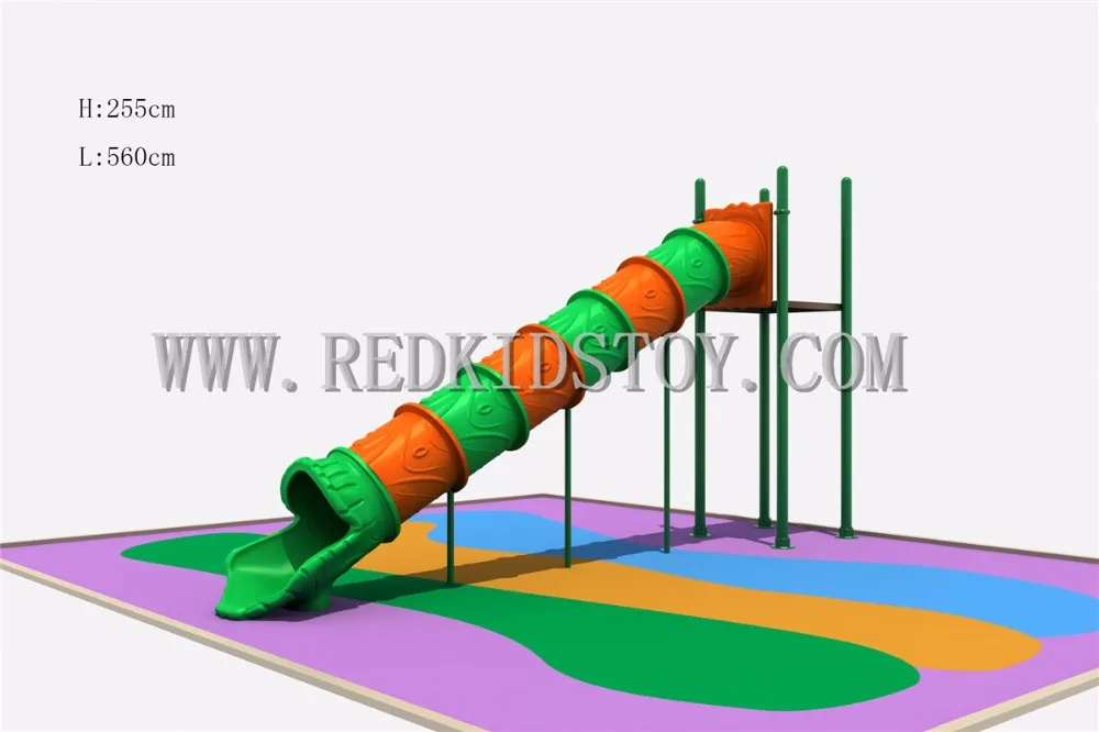 Exported to Brazil LLDPE Children Outdoor Slide Parque Infantil Plaza De Juegos HZ-6629b