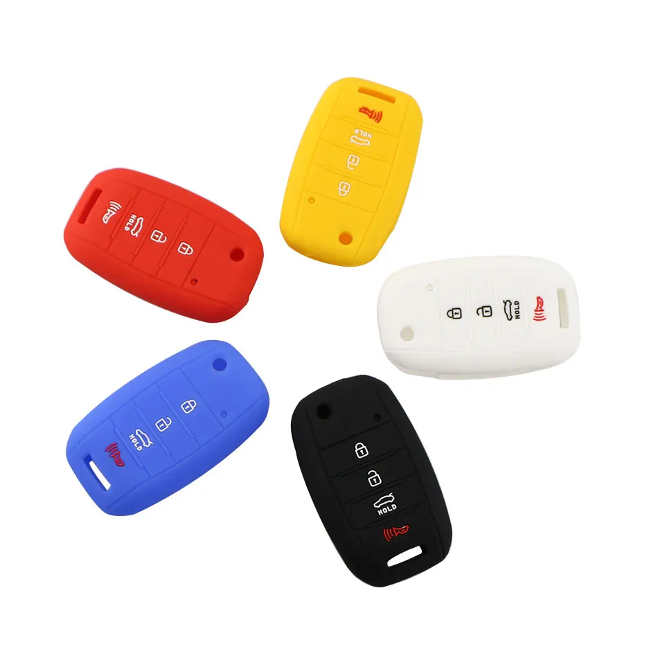 3 4 Buttons Silicone Remote Folded Key Protector Case Cover for Kia Sorento Carens K2 K3 K4 K5 Protection Cover