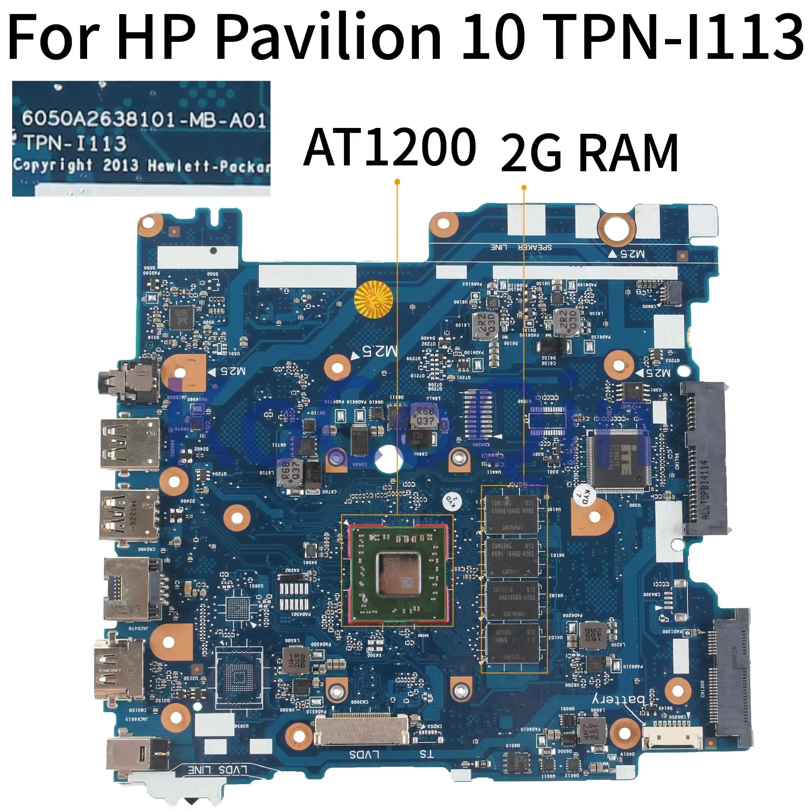 

KoCoQin материнская плата для ноутбука HP Pavilion 10-F01AU TPN-I113 материнская плата 777619-501 777619-501 6050A2638101-MB-A01 AT1200 2G Оперативная память