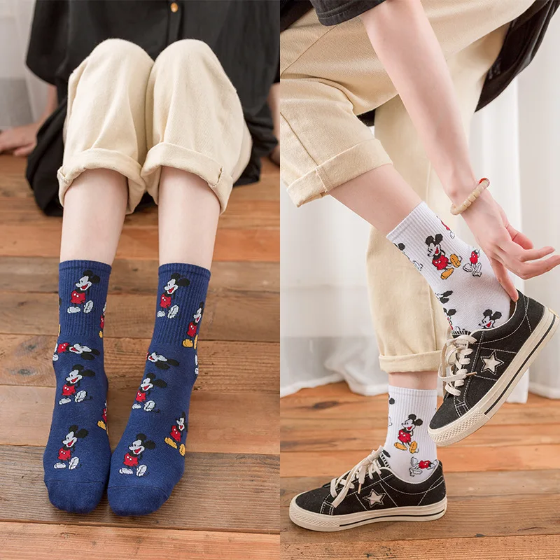 ARMKIN Korean Style women Cute cartoon Mouse Socks Fashion Funny Happy Novelty autumn winter Women Sock cotton calcetines mujer