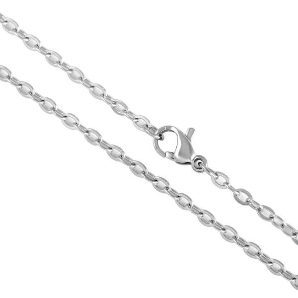 MJC0003 Stainless Steel Cable Chain Necklace 2.0mm Nickel Free Available from 18 - 24 inch Pack of 10 pcs