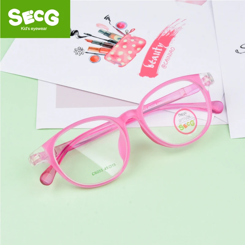 SECG lovely Kids Glasses Frame Children Girl Boy Soft silica Glasses Leg Myopia Eyeglass Frame Optical Eyewear Eyeglasses Frame