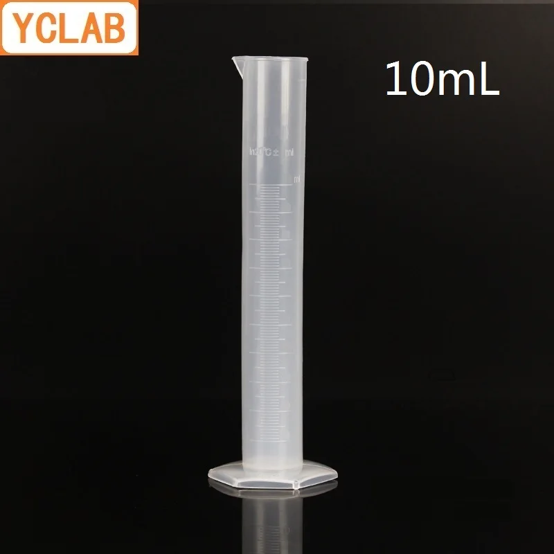 

HUAOU 10mL Measuring Cylinder PP Plastic with Hexagonal Base Spout Graduation Polypropylene Laboratory Chemistry Equipment