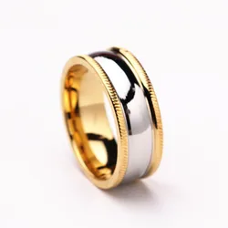 8mm Stainless Steel Ring Wedding Engagement Rings Cool For Men and Women