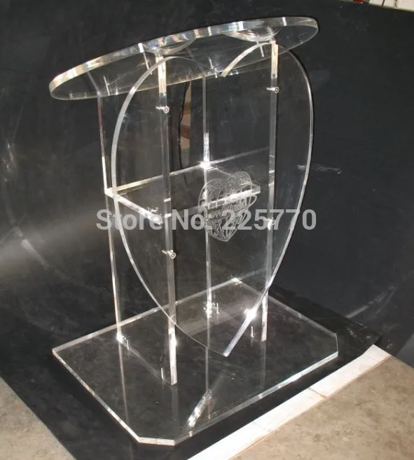 

Heart shaped Acrylic Church Lectern Perspex Church Pulpit Plexiglass Church Podium