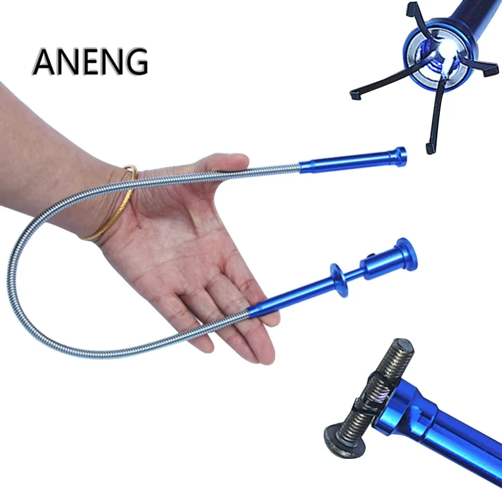 ANENG Pick-Up Tool 4 Claw Long Reach Flexible Spring Grip Narrow Bend Curve Grabber