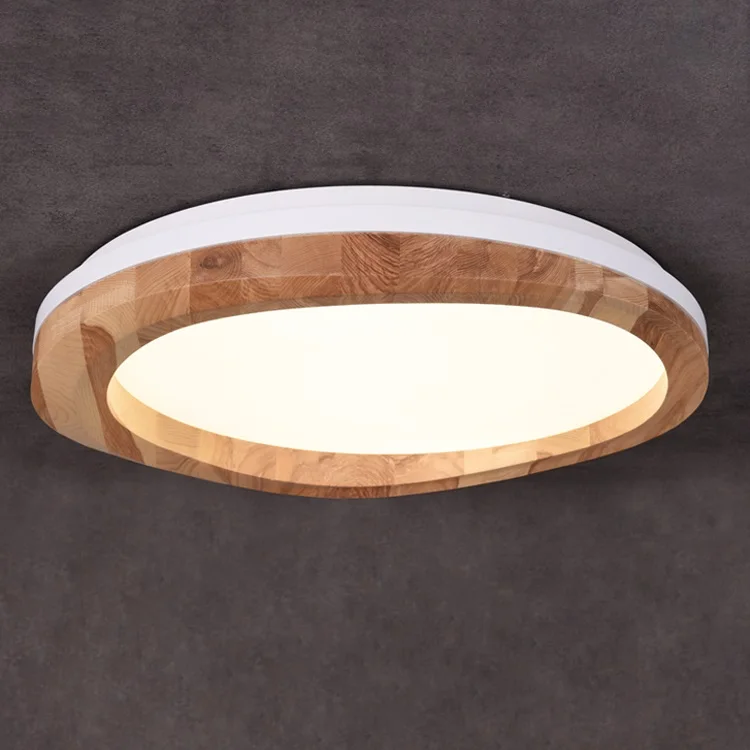 Modern LED Ceiling Lights Country Wood Ceiling Lamp Fashion Acrylic Avize Bedroom Lamps For Living Room Light Fixtures Plafon