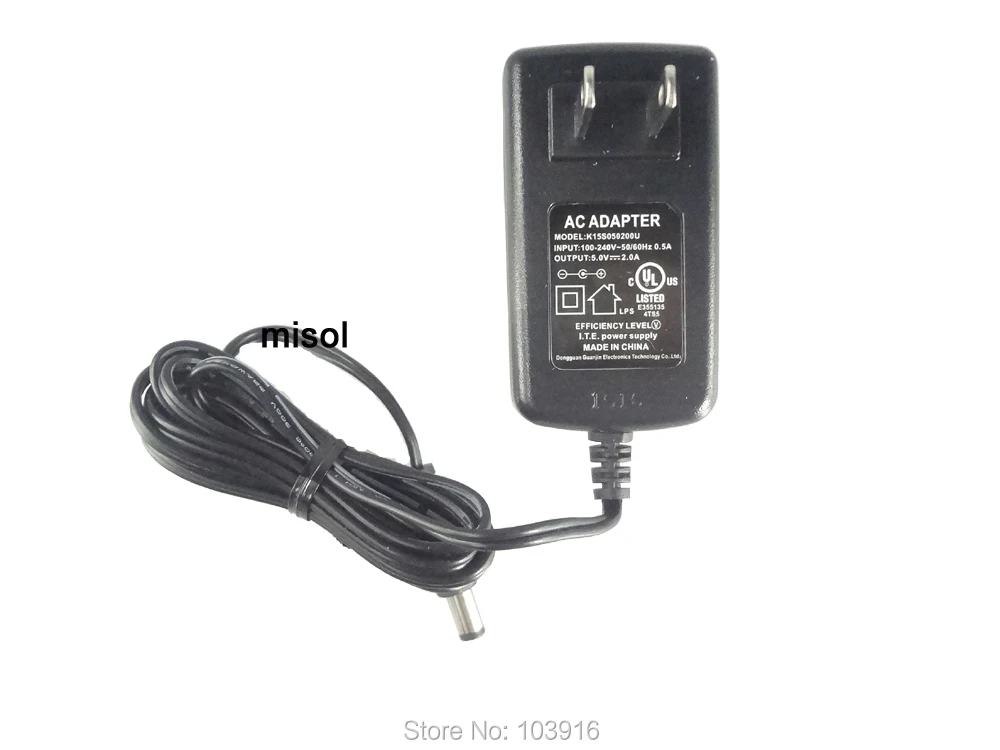 US plug 5V 2A 100-240v Power adapter AC-DC 5.5*2.1*10mm UL, RoHS, Power adapter