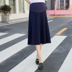 2025 New Summer Fashion Korean Version of the Stretch Maternity Half Body Skirt Stomach Lift Skirt Pregnancy Dress