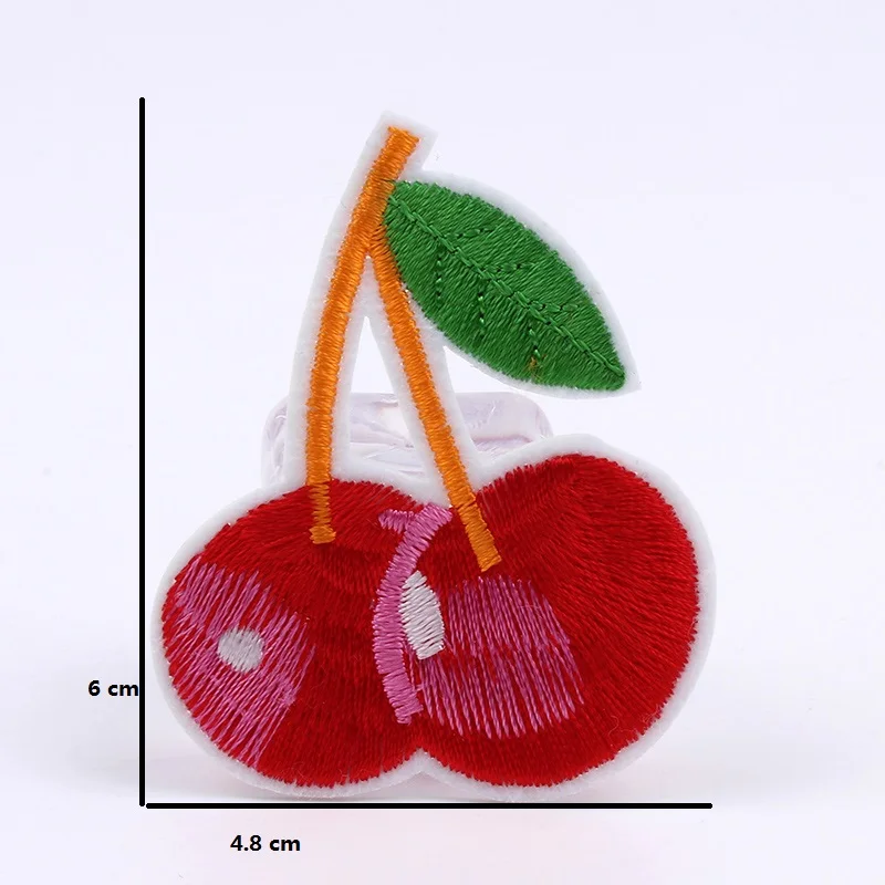 10pcs/lot Embroidered Cherry Patch DIY Clothes Sewing Accessories Iron On Cartoon Fruit Sticker DIY Jeans Coats Pants Appliques