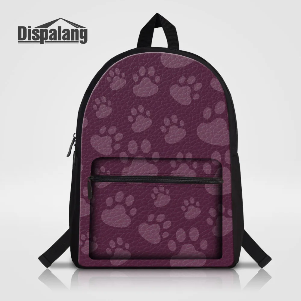 Dispalang Women Laptop Backpack Cute Cat Paw Print School Bag for Teenagers Children Book Bag Men's Travel Bags Male Bag Mochila