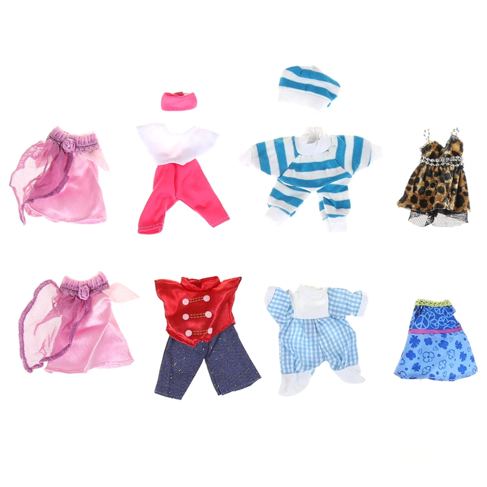 5 Set Mini Cute Handmade Clothes Dress For Kelly or For Chelsea Doll Outfit Beautiful Gift Girls' Love Baby Toy Random Pick