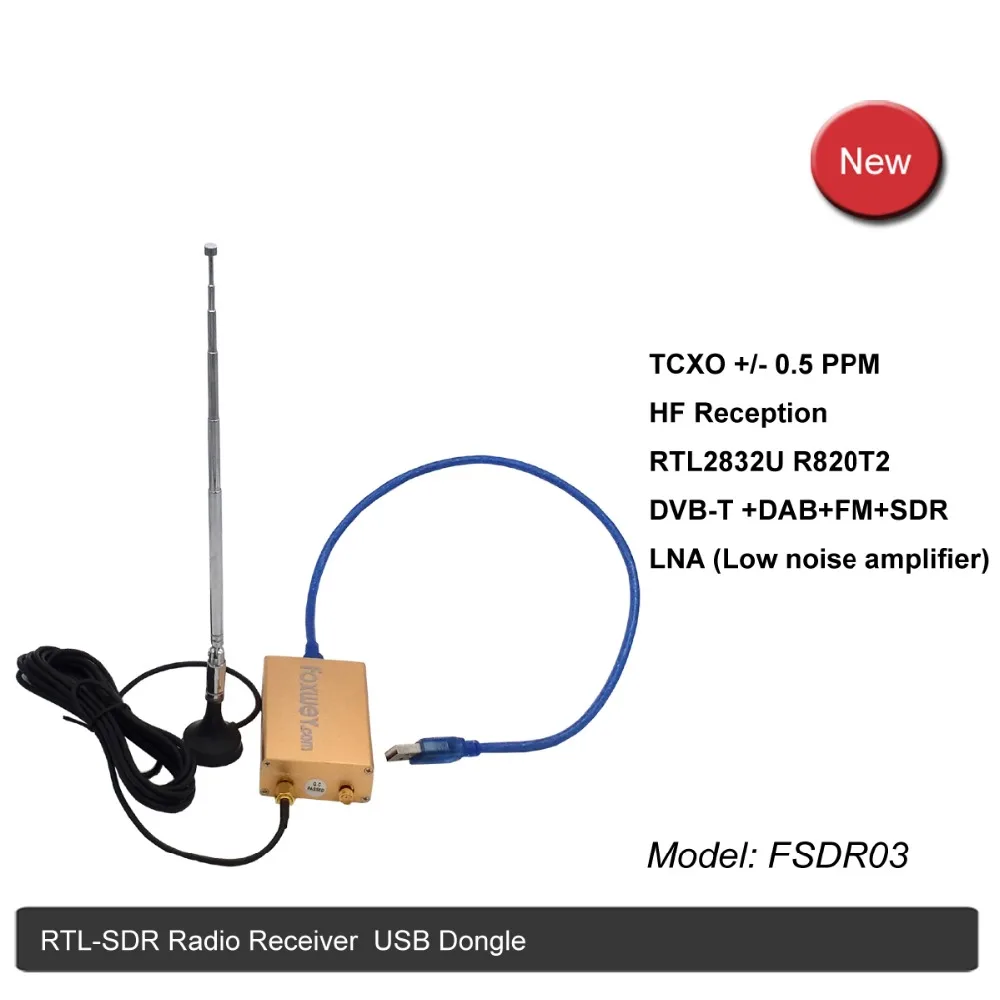 

Best SDR RTL2832U R820T2 HF reception TXCO 0.5 PPM SMA software defined radio Low Noise Amplifier