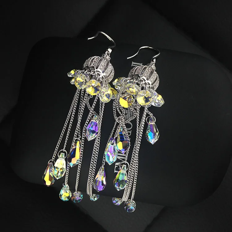 

Long tassel earrings Korean female temperament earrings