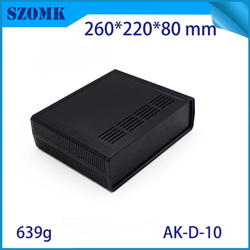 

4Pcs 260*220*80mm plastic box for electronics device enclosure szomk desktop plastic case for electronics instrument housing