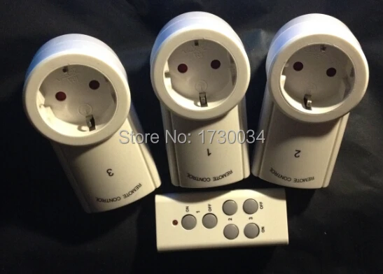 3 in1 plug with socket 10a 230V remote control function RF 433.92MHz Germany standard switch