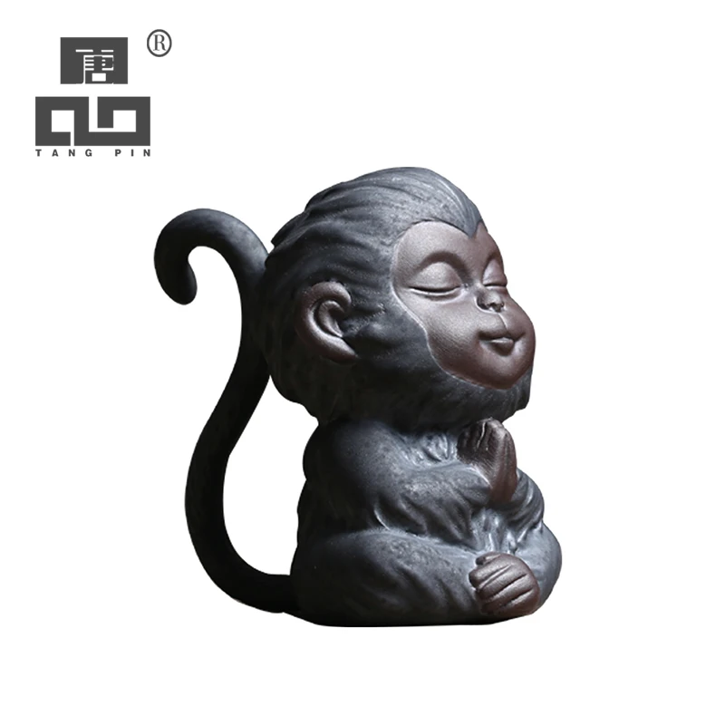 

TANGPIN Ceramic Tea Pets Monkey Cute Porcelain Teapets Kung Fu Tea Accessories