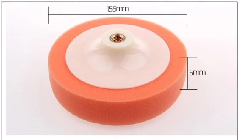 

New 2pc/lot 6" Car foam Waxing Buffing Sponge Polishing Ball Wheel Polisher Tool with tray M14