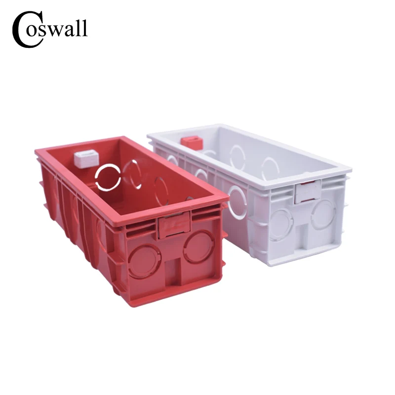 Coswall Super Quality 144mm*67.5mm Internal Mounting Box Back Cassette for 154mm*72mm Wall Light Switches and Sockets