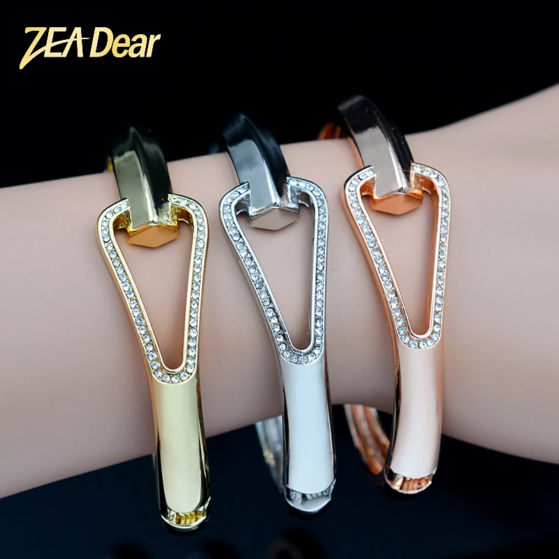 

ZEA Dear Jewelry Bohemia Jewelry Round Bangle Sets For Women Dubai Cubic Zirconia Bracelet For Engagement Heart Jewelry Findings