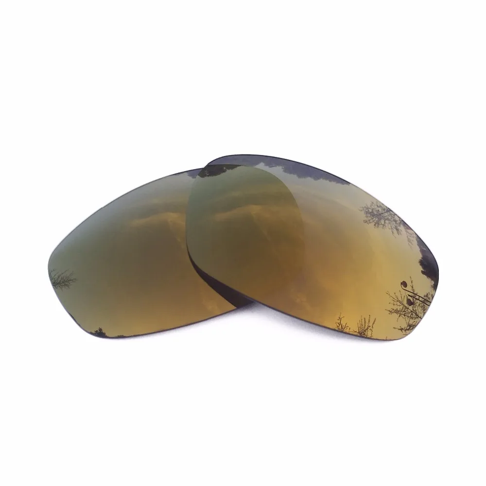 Orange Red Mirrored & Bronze Gold Mirrored Polarized Replacement Lenses for Split Jacket Frame 100% UVA & UVB