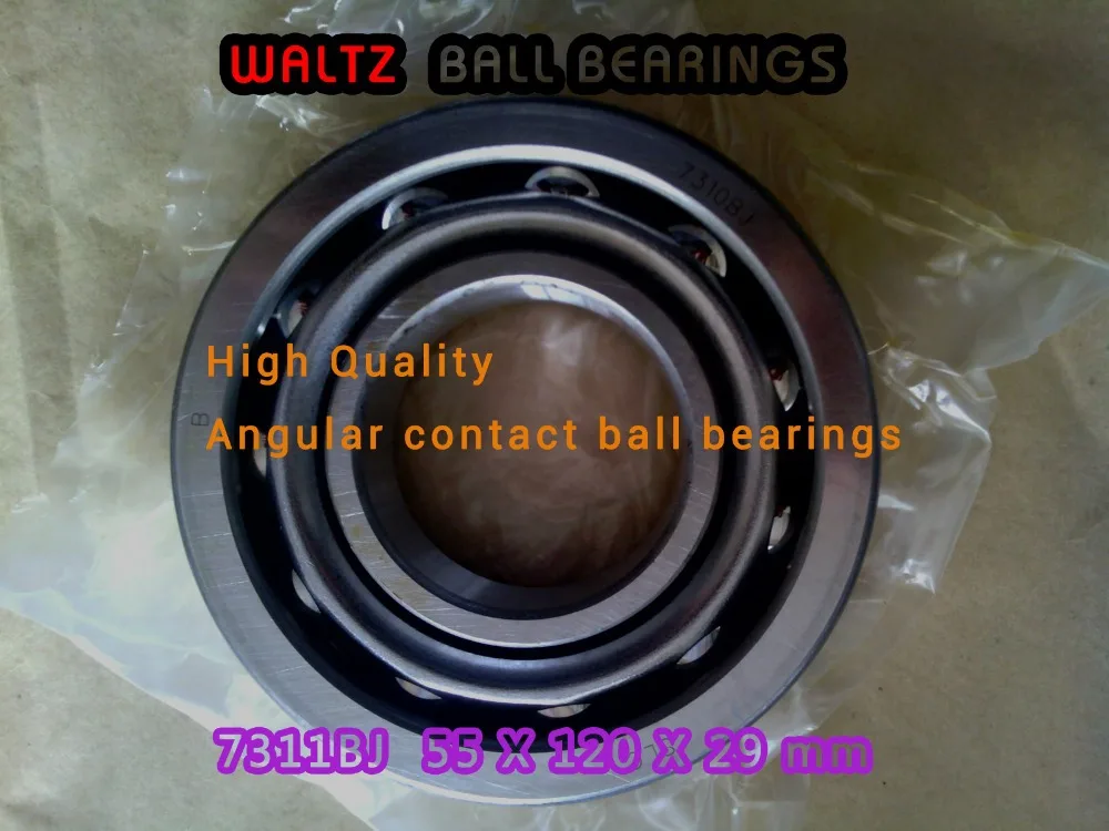 

55mm Angular Contact Ball Bearings 7311BJ 55x120x29 mm P6 7311 Steel Cage 40 Contact Angle For Paired Mounting Made in China