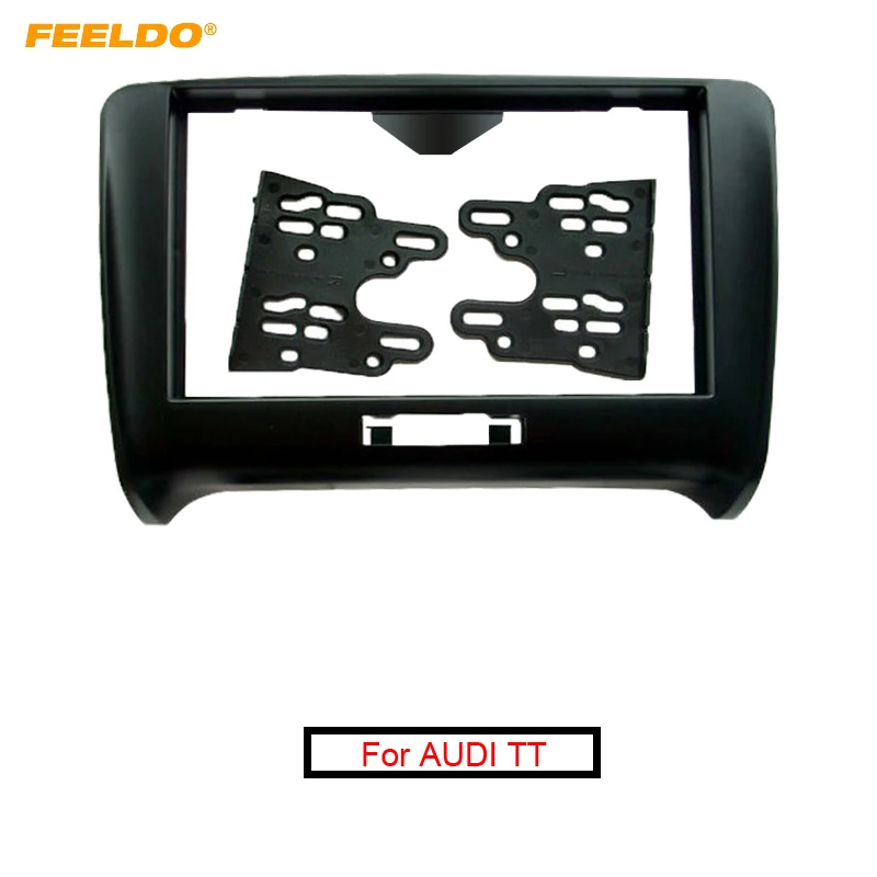 

FEELDO 2DIN Car Stereo Radio Panel Fascia Frame Adapter For AUDI TT (8J) 2006-2014 Refitting Dash Fitting CD Plate Frame Trim