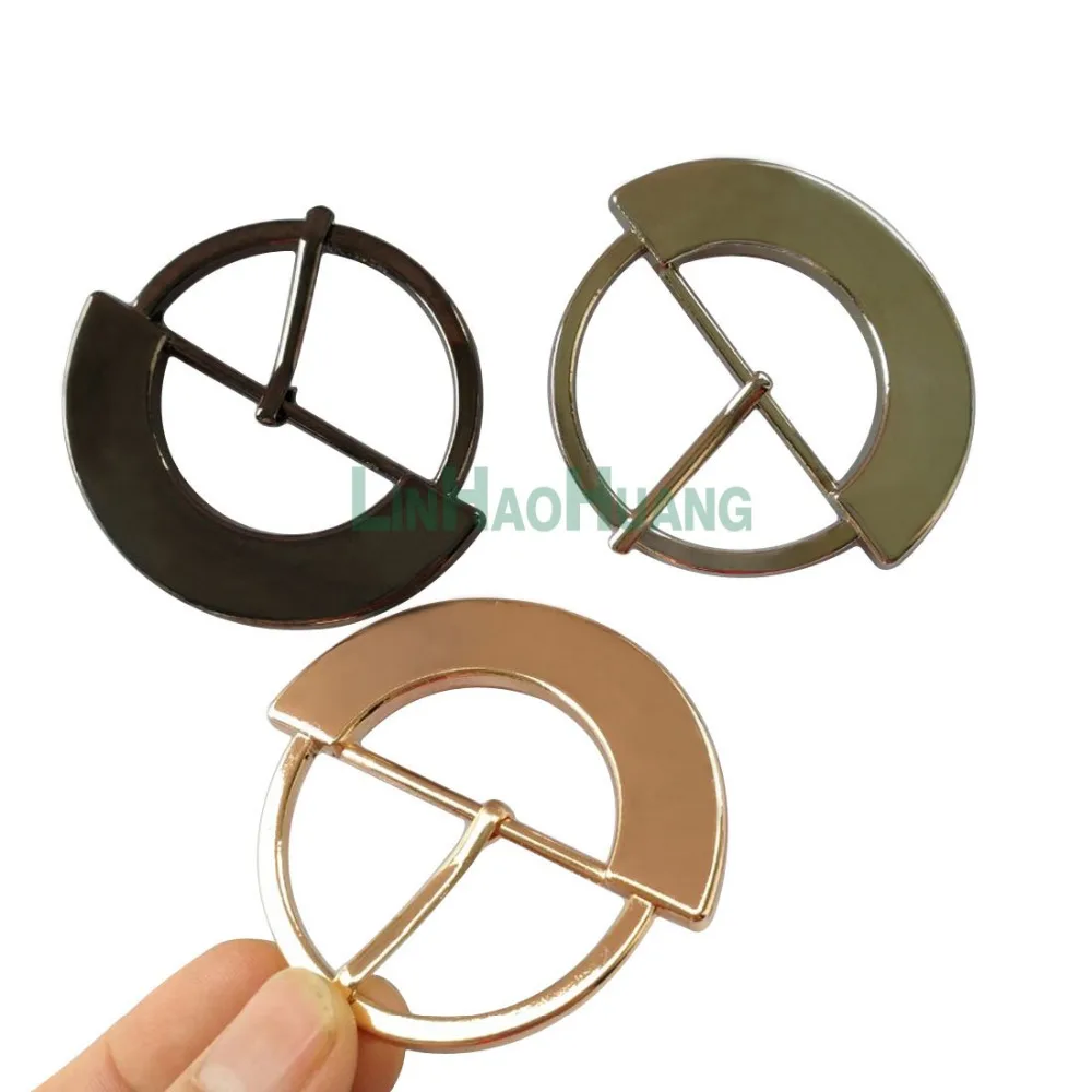 

21pcs/lot 42mm 1.65inch metal alloy pin buckle big round belt bag buckles nickle,black nickle,light gold colors free shipping