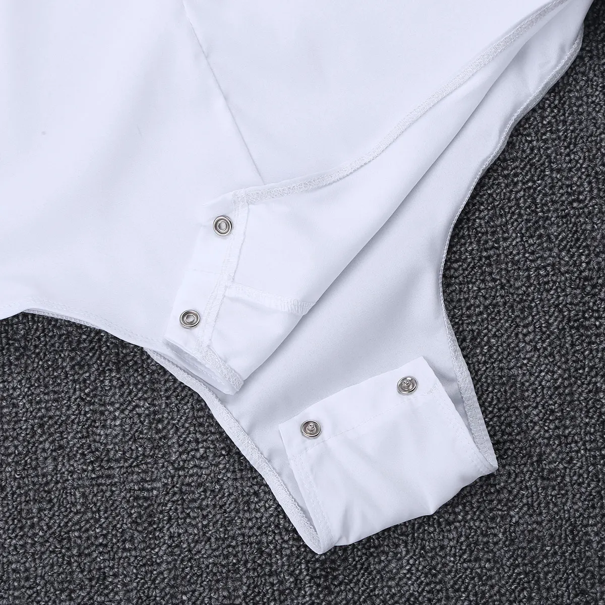 Chemise de brevLatine Professionnelle à Fermeture Éclair pour Homme, Barboteuse à Manches sulfavec Nministériels d Papillon, Vêtements de Scène et