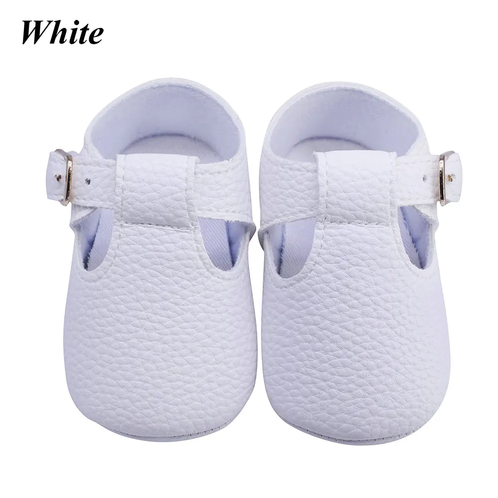 Newborn Baby Shoes Gold Buckle PU Leather Boy Girl Shoes Toddler Soft Sole Anti-slip First Walkers Infant Moccasins