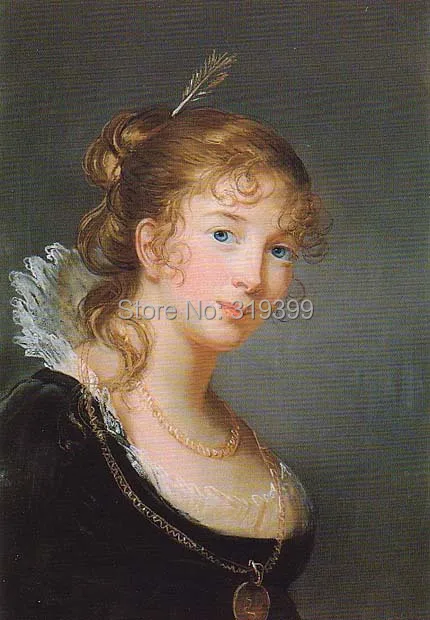 princess-louise-of-prussia-1801-1 by  Louise Elisabeth Vigee Le Brun ,100% handmade oil painting reproduction on linen canvas