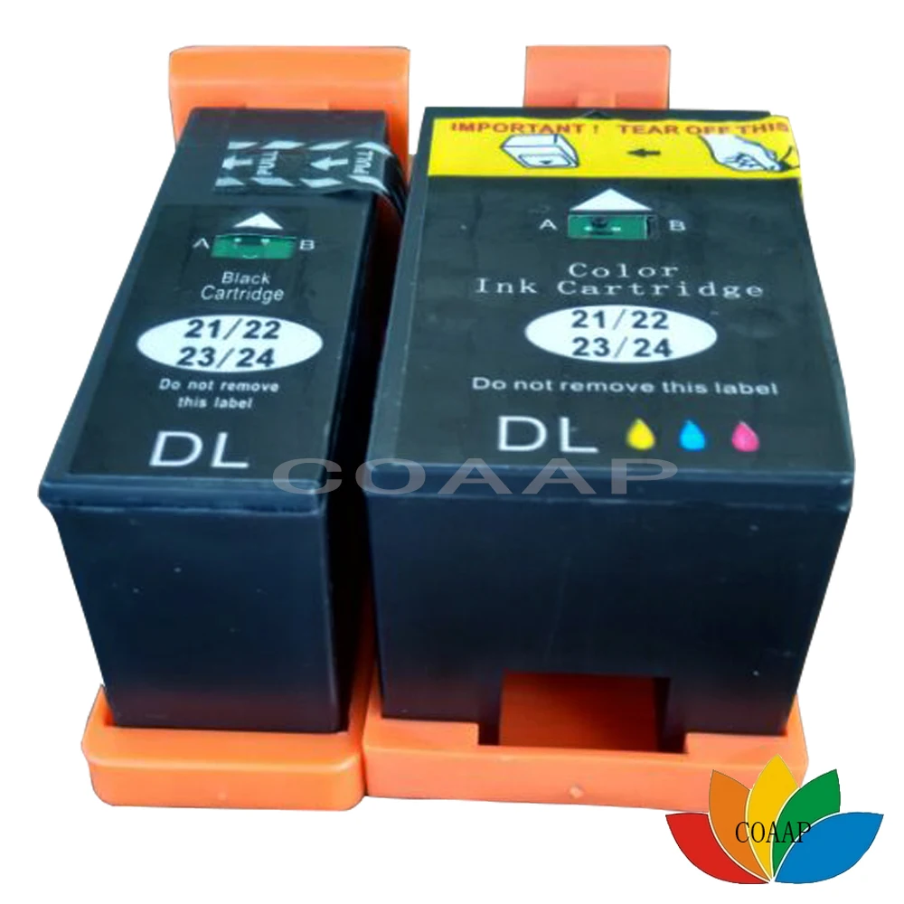 

2 совместимых чернильных картриджа 21 22 для принтера Dell V310 V313 V515 V715 P513 P713