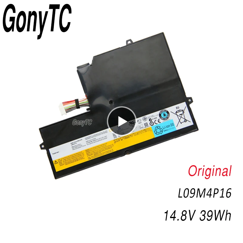 GONYTC L09M4P16 Original Laptop Battery For Lenovo For IdeaPad U260 14.4V 39WH Genuine BATTERIES 57Y6601 KB3072