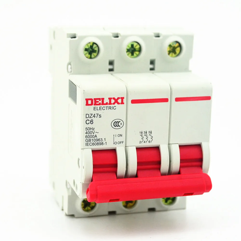 Miniature Circuit Breaker DZ47S DELIXI MCB  1Pole 2Pole 3Pole  \