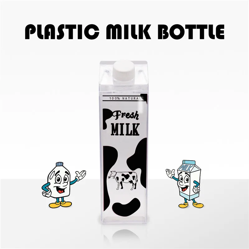 Bpa Free 500ml Creative Square Plastic My Water Pig Bottle Tea Tiger Kettle Sports Outdoor Juice Cow Milk Cartoon Bottles