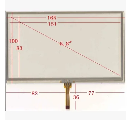 

6.8 inches 165*100 middle outlet touch screen