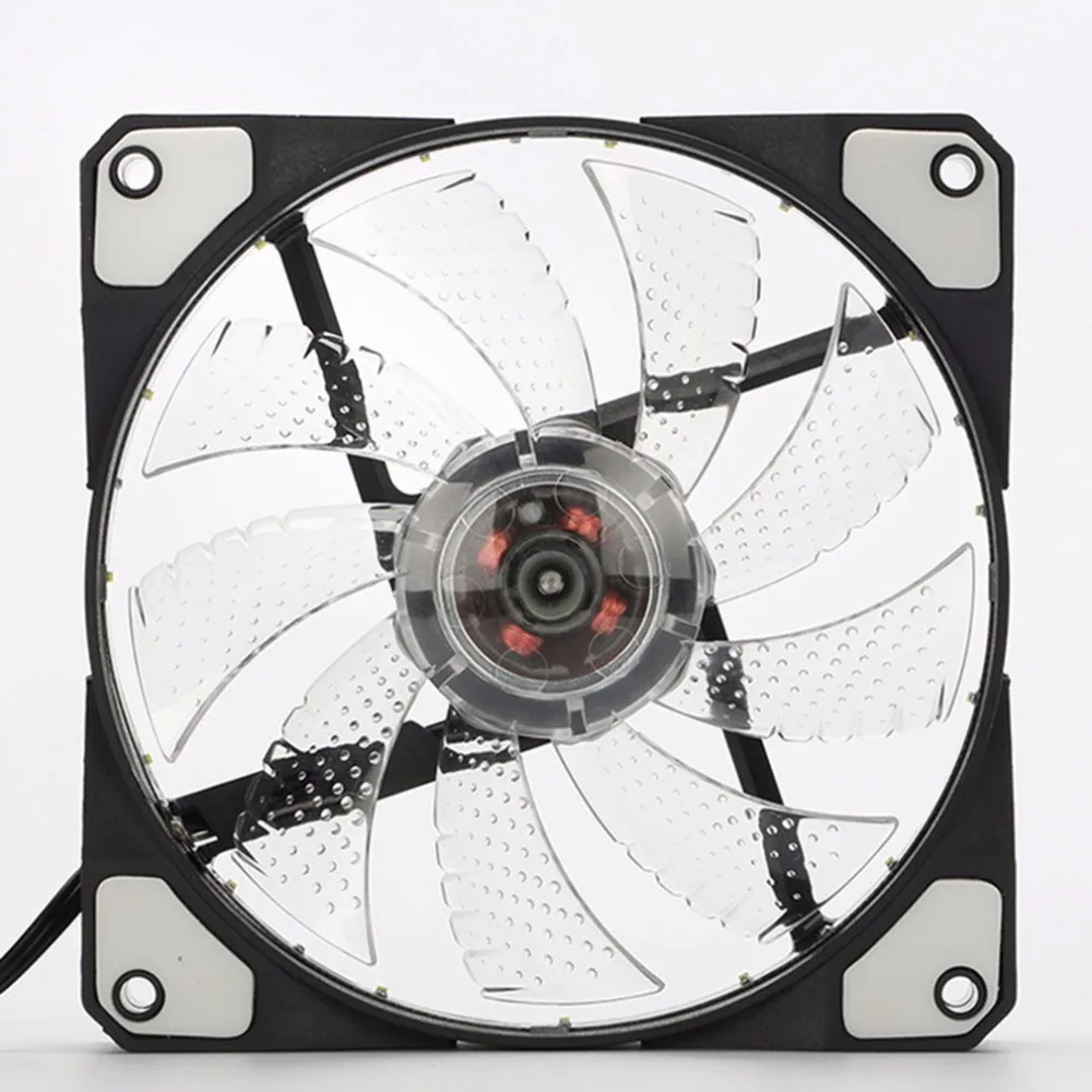 120mm Pc Computer Fan 15 luci LED Cooler ventola di raffreddamento plastica 12V DC 4P 3P 120*120*25mm ventilatore per Computer colorato facile da installare