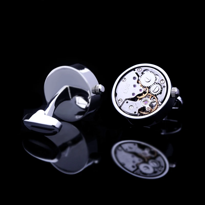 KFLK jewelry shirt cufflinks for mens Brand  watch movement mechanical cuff links Buttons Male High Quality  guests