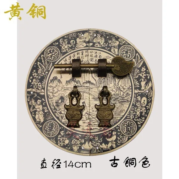 

[Haotian vegetarian] antique copper door handle Classical handle splendor shoe models HTB-202