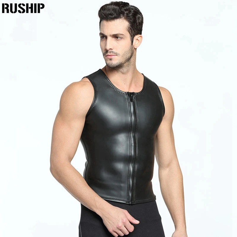 

Men 2MM CR Light Leather Neoprene Vest and Shorts Swiming High Quality Black Pull Over Sleeveless Snorkeling Surfing